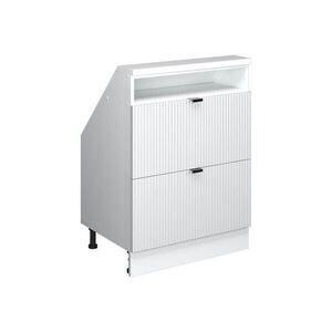 Vicco ŠIKMÁ SKRIŇA Rion Biele zvlnenie 60 x 81.6 cm s 2 zásuvkami vyobraziť