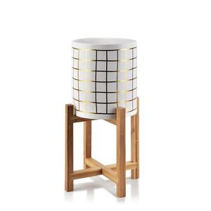 Mondex KERAMICKÝ kvetináč Ava White 18/18/23 cm vyobraziť