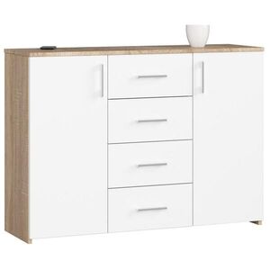 RAUMHIRSCH FURNITURE KOMODA Dub Sonoma, biela 80/110/35 vyobraziť
