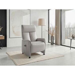 Sit & More RELAXAČNÉ KRESLO, koža, svetlosivá vyobraziť