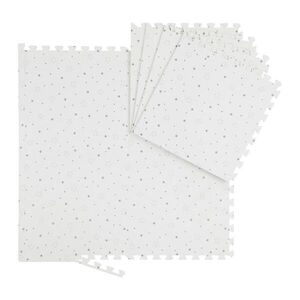 Relaxdays PODLOŽKA Biela Sivá 8-dielna-sada puzzle EVA pena vyobraziť