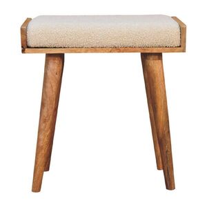 Artisan Furniture PODNOŽKA Bouclé krémová v štýle podnosu, škandinávske nohy vyobraziť