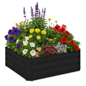Relaxdays ZÁHON čierny vyvýšený kov pozinkovaný bez dna 30 cm vyobraziť