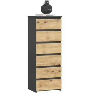 RAUMHIRSCH FURNITURE KOMODA grafitovo šedá, dub Artisan 109/40/35 vyobraziť