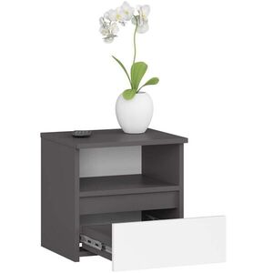 RAUMHIRSCH FURNITURE NOČNÝ STOLÍK grafitovo šedý, biely 40/40/35 vyobraziť