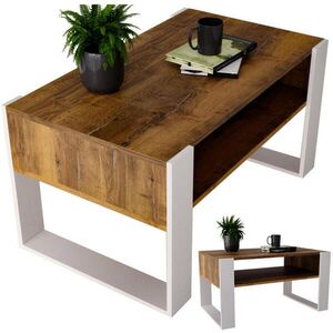 CraftPAK KONZOLOVÝ STOLÍK z drevotriesky, obdĺžnikový, stabilný, v odtieni orech 45/53, 6/92 cm vyobraziť