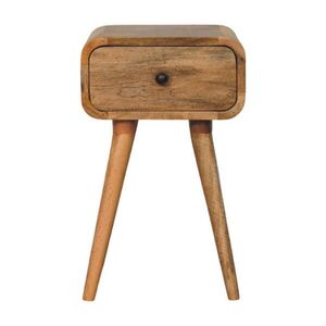 Artisan Furniture MINI nočný stolík Avora v dubovom vzhľade, 1 zásuvka, béžový vyobraziť