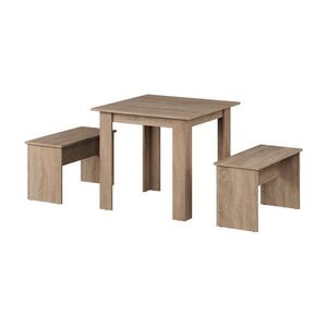 Vicco SÚPRAVA JEDÁLENSKÉHO STOLA Sentio Sonoma 80 x 80 cm s 2 lavičkami vyobraziť