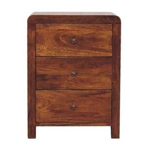 Artisan Furniture NOČNÝ stolík ASPEN s 3 zásuvkami, hnedý vyobraziť