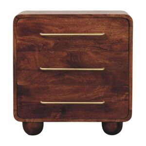 Artisan Furniture ZAOBLENÁ komoda, 3 zásuvky, svetlohnedá vyobraziť