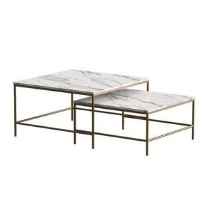 Vicco SÚPRAVA KONFERENČNÉHO STOLÍKA Ramio Biele zlato 80 x 80 cm 2 časti vyobraziť