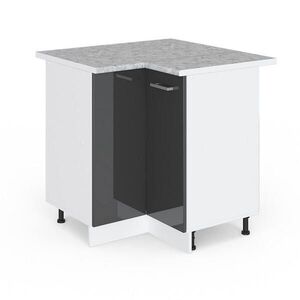 Vicco UNIVERZÁLNA ROHOVÁ SKRIŇA R-Line Antracit vysoký lesk 75.6 cm s dvierkami, s pracovnou doskou vyobraziť