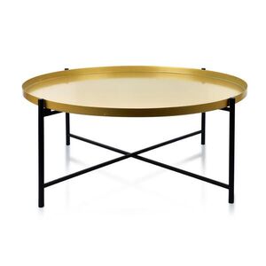 Mondex KONFERENČNÝ stolík Lucas Gold 76, 5/76, 5/32 cm kovový vyobraziť