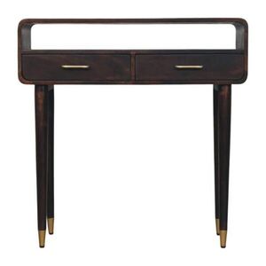 Artisan Furniture KONZOLA Apollo Bow, 2 zásuvky a otvorená priehradka, tmavohnedá vyobraziť