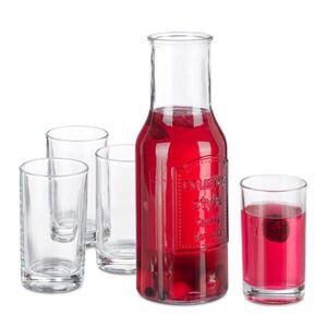 Relaxdays SÚPRAVA Transparentné sklo karafa 1, 5 l vyobraziť