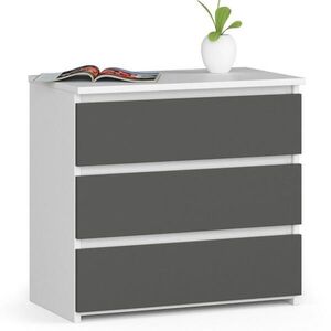 RAUMHIRSCH FURNITURE KOMODA Biela, grafitovo šedá 57/60/35 vyobraziť
