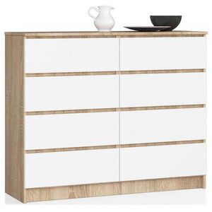RAUMHIRSCH FURNITURE KOMODA dub Sonoma, biela 99/120/40 vyobraziť