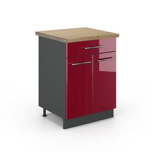 Vicco KUCHYNSKÁ SPODNÁ SKRINKA Fame-Line Bordeaux vysoký lesk 60 cm so zásuvkou, AP dub vyobraziť