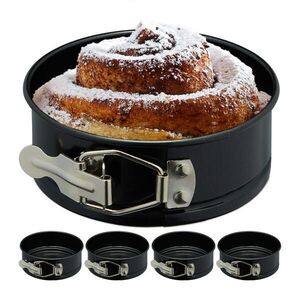 Relaxdays SPRINGFORMA Čierna 5ks-set Nepriľnavý povrch 12 cm vyobraziť