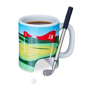 Relaxdays HRNČEK Farebný 4-dielny-set stolový golf 250 ml vyobraziť