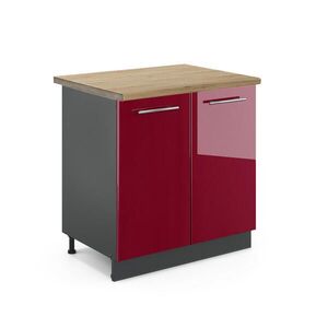 Vicco SPODNÁ SKRINKA POD DREZ Fame-Line Bordeaux vysoký lesk 80 cm , AP Oak vyobraziť