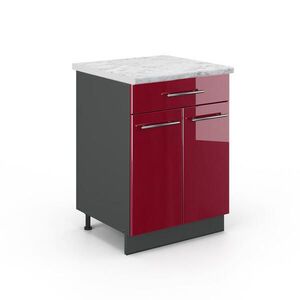 Vicco KUCHYNSKÁ SPODNÁ SKRINKA Fame-Line Bordeaux vysoký lesk 60 cm so zásuvkou, AP mramor vyobraziť