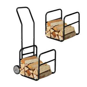 Relaxdays VOZÍK Čierny oceľ s odnímateľným košom 112 cm vyobraziť