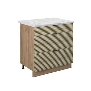 Vicco KUCHYNSKÁ SPODNÁ SKRINKA Fame-Line Dubový panel 80 cm s 3 zásuvkami, AP mramor vyobraziť