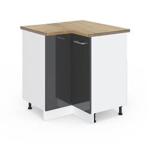 Vicco ROHOVÁ SPODNÁ SKRINKA R-Line Antracit vysoký lesk 75.6 cm , AP Oak vyobraziť