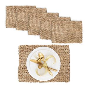 Relaxdays PRESTIERANIE Prírodná 6-ks-set obdĺžnikové vodný hyacint 42x30 cm vyobraziť