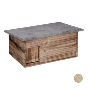 Relaxdays DOMČEK Opálený pre ježka stavebnica 46 cm vyobraziť