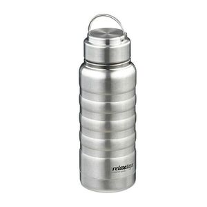 Relaxdays TERMOSFĽAŠA strieborná nerezová vákuovo izolovaná nepriepustný uzáver 400 ml vyobraziť