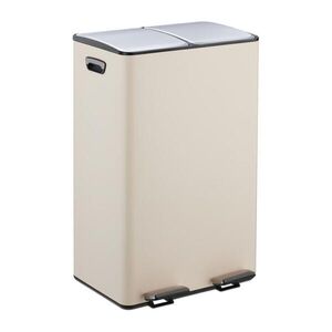 Relaxdays KÔŠ Béžový pedálový 2x 30 l tiché zatváranie vyobraziť