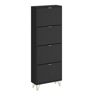 Vicco SKRIŇA NA TOPÁNKY Helge čierna 60 x 166.7 cm 4 priehradky vyobraziť