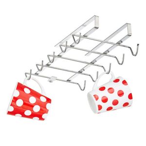 Relaxdays DRŽIAK Strieborný vložka do skrinky chrómované železo na 10 šálok 28 cm vyobraziť