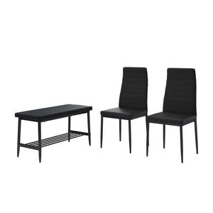 Vicco LAVICA A STOLIČKA Grand čierna 85 x 46.5 cm 3-dielna súprava vyobraziť
