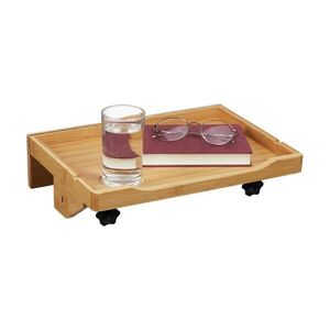Relaxdays POLIČKA Prírodná bambus k posteli so svorkami 36x25, 5 cm vyobraziť