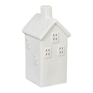 Relaxdays SVIETNIK Biely porcelán domček 14 cm vyobraziť
