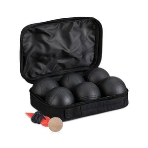 Relaxdays GULE Čierna 6er-Set na pétanque s taškou vyobraziť