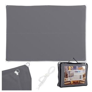 Relaxdays SLNEČNÁ PLACHTA Sivá obdĺžniková UV ochrana 30+ polyester 3x4 m vyobraziť