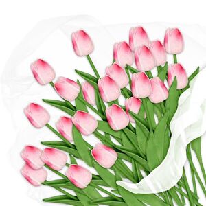 Relaxdays TULIPÁNY Ružové 24-dielna-sada vyobraziť