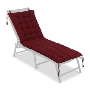 Relaxdays PODSEDÁK Červený prešívaný s viazacími pásikmi 180x70 cm vyobraziť