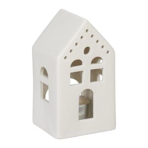 Relaxdays SVIETNIK Biela porcelánový domček 12x6, 5x6 cm vyobraziť