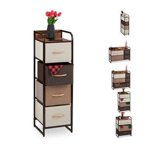 Relaxdays KOMODA dekor dreva krémová MDF 99, 5 cm vyobraziť