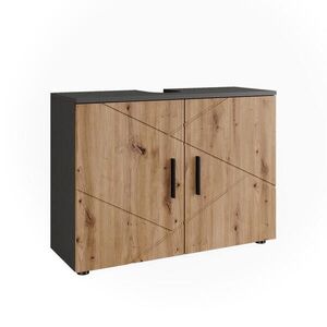 Vicco SKRINKA pod umývadlo Irma, antracitová/Dub Goldkraft, 80 x 59 cm s 2 dverami vyobraziť