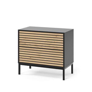 Vicco NOČNÝ STOLÍK Eliza Goldkraft dub/antracit 66 x 60 cm s 2 zásuvkami vyobraziť