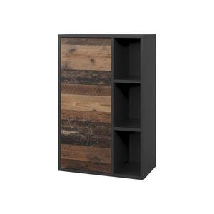 Vicco NÁSTENNÁ POLICA Berno Čierna/starý štýl 50.1 x 78.4 cm s 2 uzavretými priehradkami vyobraziť