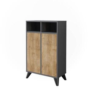 Vicco MIDI SKRINKA Leano Antracit/horský dub 60 x 97 cm s 2 dverami vyobraziť