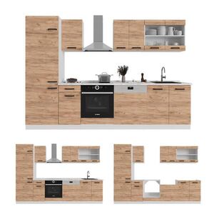 Vicco JEDNOLÔŽKOVÁ KUCHYŇA R-Line Antracitový vidiecky dom 140 cm , AP Oak vyobraziť