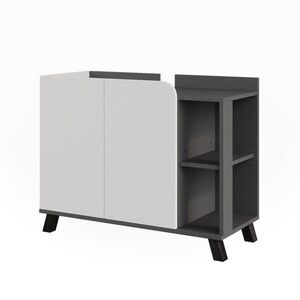 Vicco SKRINKA pod umývadlo Karen Antracit/biela 80 x 65 cm s 2 dverami vyobraziť
